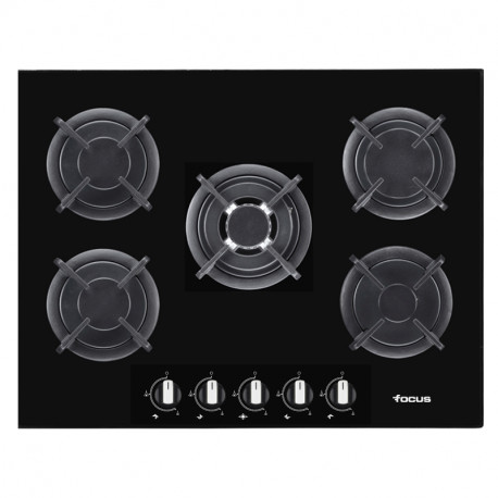 Plaque de Cuisson FOCUS F417B 5 Feux 86 cm Noir